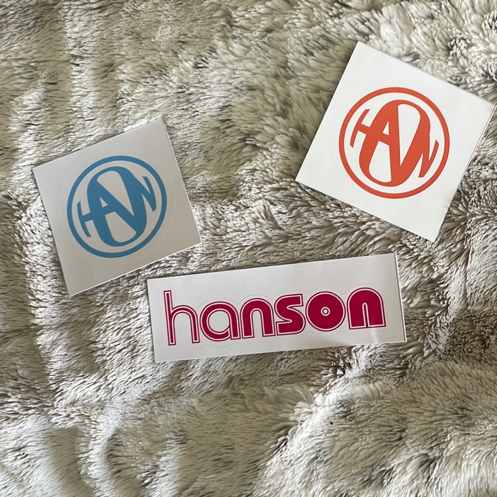 Hanson stickers set of 3